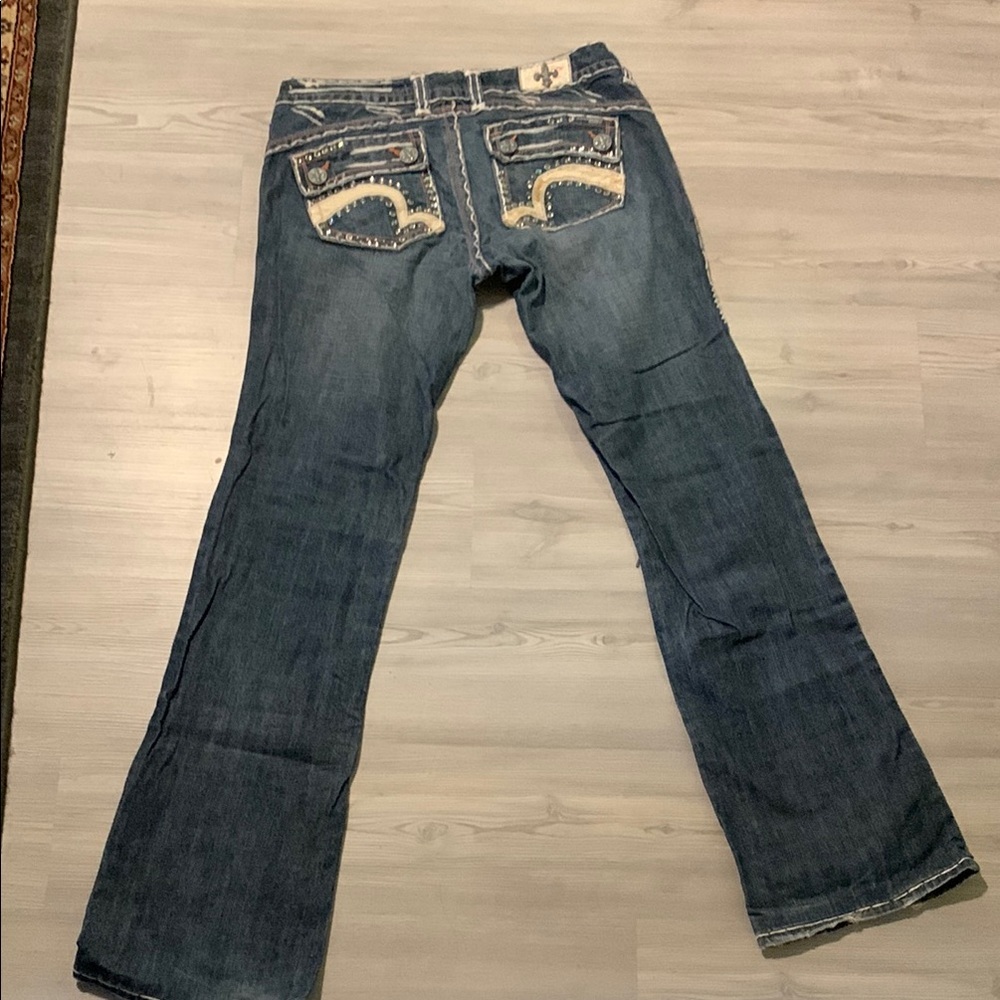 Laguna B Blue Boot Cut Jeans with Classic Flare - Picture 5 of 5